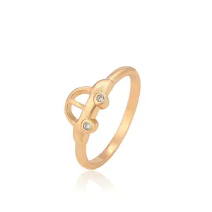 A00705313 Xuping jewelry fashion personality simple car inlaid with diamond 18K gold lovely style versatile new ring