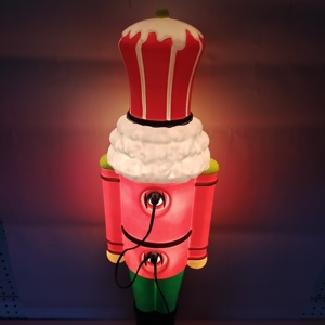 Soldat Casse-Noisette en Plastique PP de Dessin Animé pour Décoration de Jardin, Lumières de Noël, Ornement Familial Extérieur pour les Fêtes - Product Image 6