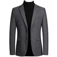 Chaqueta gruesa de algodón para hombre, chaqueta deportiva ajustada de un botón, chaqueta de lana para invierno, para negocios y uso diario