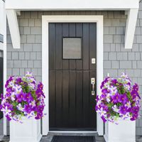 Bunga Tiruan Morning Glory Bentuk Terompet, Buket Bunga Sutra Imitasi, Hiasan Tanah Bergaya Rustic, Produk Terbaru