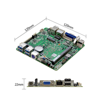 Papan Utama Aksesori pc Celeron 5205U DDR4 2400MHz M.2 slot PCIEx4 / SATA SSD PS/2 pc mini industri motherboard bagian pc