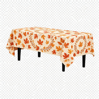 Nappe de table rectangulaire jetable en plastique de haute qualité, écologique, moderne, motif feuille d'érable, imperméable