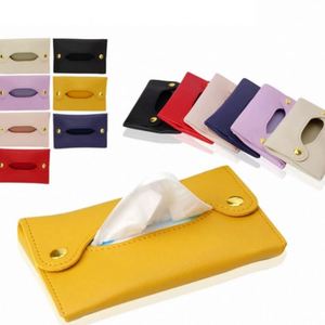 Boîte à mouchoirs de voiture rectangulaire, style concis, légère, durable, imperméable, multicolore, cadeau promotionnel, vente chaude - Product Image 1