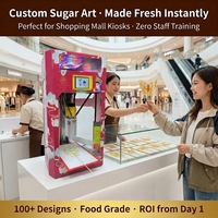 Impresora de Arte en Azúcar Personalizada, Automática, de Grado Alimenticio, Produce Productos Frescos al Instante, Ideal para Eventos, Catering, Pequeños Negocios, No Requiere Habilidades Específicas, ROI en el Día 1
