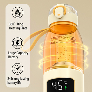 Scaldabottiglie termiche per bambini, riscaldamento rapido per auto, miscelatore per latte Wireless a temperatura costante in acciaio inossidabile - Product Image 5