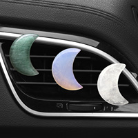 Bijou en Cristal Pierre de Lune Pince de Décoration pour Grille d'Aération de Voiture Gemme Épidote Obsidienne Cristal Porte-Bonheur Décorations d'Intérieur de Voiture