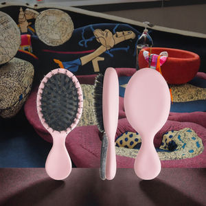 Vente en gros de mini brosse à <span class=keywords><strong>cheveux</strong></span> ronde en poils de sanglier lisses massage à pagaie pas cher rose salon brosse à <span class=keywords><strong>cheveux</strong></span> pour femmes enfants <span class=keywords><strong>cheveux</strong></span> longs et courts - Product Image 4