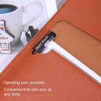 Porte-documents portable en cuir PU imperméable format Lettre pour CV, documents juridiques et voyages