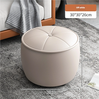 Meilleures ventes, pouf en cuir imperméable et résistant aux plis, style contemporain, coussin de siège doux, repose-pieds pour salon