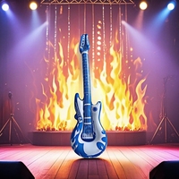 Vente en gros PVC Jouet gonflable Instruments de musique en plastique coloré Guitare gonflable