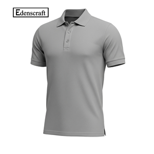 Polo de Alta Calidad para Hombre Adolescente, Color Beige Sólido, Tejido Piqué, Rico en Algodón, Corte Regular, Manga Corta, con Botones, Calidad de Exportación de Bangladesh - Product Image 3