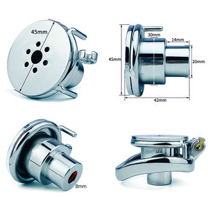 FRRK <span class=keywords><strong>Cage</strong></span> <span class=keywords><strong>de</strong></span> <span class=keywords><strong>chasteté</strong></span> à cylindre branché inversé pour homme <span class=keywords><strong>Couple</strong></span> dispositif <span class=keywords><strong>de</strong></span> verrouillage <span class=keywords><strong>de</strong></span> bite en acier inoxydable Anneaux <span class=keywords><strong>de</strong></span> pénis Adultes Sex Toys Shop - Product Image 5