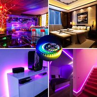 5V WS2812B numérique Flexible adressable individuellement Pixel Led bande rvb LED bande 30/60/74/96/144Pixel/Leds/M lumière intelligente