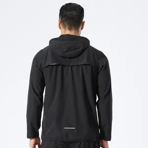 Erkekler aktif giyim ceket hafif koşu rüzgarlık Jogger spor yürüyüş Zip ceket erkekler için