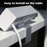 Prise de courant multi-prises amovible pour bureau, norme britannique, avec double USB et 2 prises, fixation par pince pour table