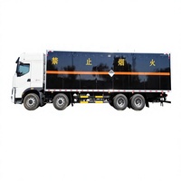 Camión de Transporte de Explosivos 8X4 de 30 Toneladas para Mercancías Peligrosas y Materiales de Voladura con Caja de Carga Antiestática