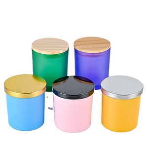 200ml 6oz 10oz Frosted Clear Sublimation Blanks Small Tealight <b>Glass</b> Candle <b>Jar</b> <b>With</b> <b>Wooden</b> <b>Lid</b> - Product Image 4