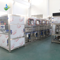 Máquina de Llenado de Agua de 5 Galones, Máquina de Llenado, Lavado y Tapado de Botellas de Agua Pura de 5 Galones
