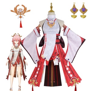 Disfraz de Cosplay Yaemiko de Alta Calidad al por Mayor Vestido Lolita para Fiesta de Halloween Disfraz de Cosplay de Anime <span class=keywords><strong>Genshin</strong></span> <span class=keywords><strong>Impact</strong></span> - Product Image 1