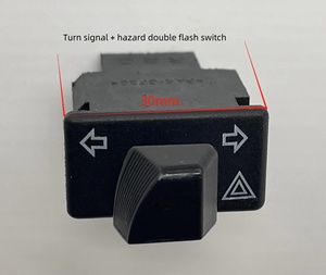 Accessoires de moto, interrupteur de moto, interrupteur de clignotant 30 mm, interrupteur de signalisation de danger, cinq interrupteurs principaux - Product Image 2