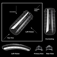 Formes professionnelles pour extensions d'ongles, construction rapide, 120 pièces/boîte, formes doubles, French Coffin, Stiletto, Amande, ABS, couverture complète, pré-conçues