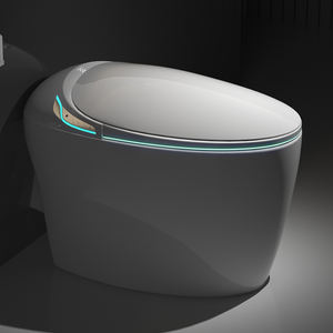 مرحاض ذكي قائم على الأرض، أوتوماتيكي بالكامل مع تحكم عن بعد، شطف بالسيفون، مصنوع من السيراميك، مقعد مدفأ، إضاءة ليلية، تشغيل تلقائي - Product Image 3