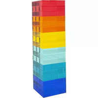 Tour à empiler en acrylique coloré, blocs de construction en plexiglas, jeu de tour, Lucite, jeux de société