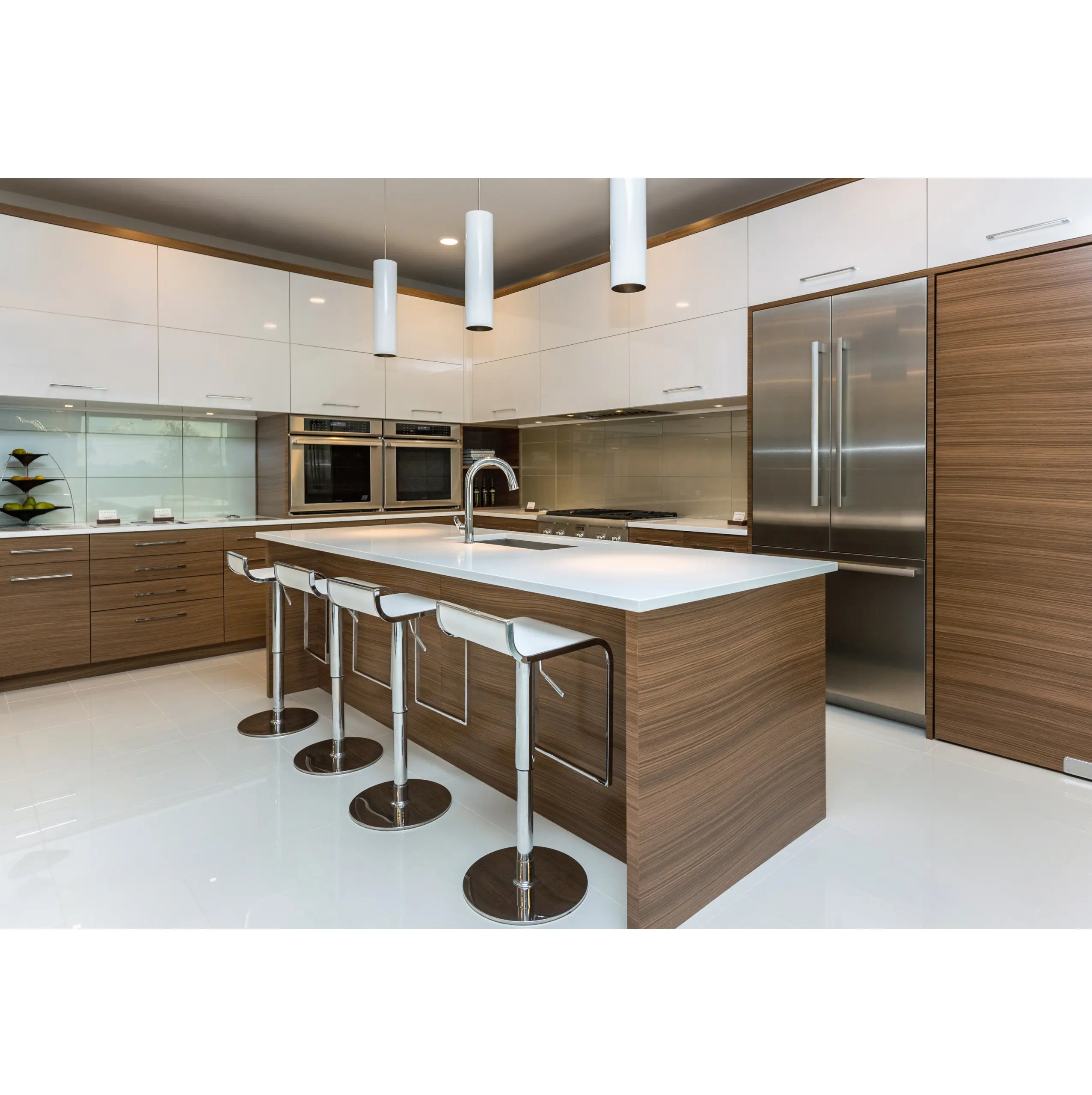 CBMmart promotion modern open kitchen wood kitchen cabinets with islands