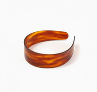 Serre-tête Rétro Mignon Fait Main en Acétate pour Femme - Bandeau Large Élégant, Accessoire Cheveux Classique et Tendance