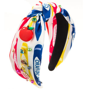<span class=keywords><strong>Back</strong></span> to School Meninas Moda Acessórios De Cabelo Red Apple Charms School Knotted Headbands 2024 - Product Image 6