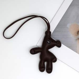 Venta al por mayor Oso de cuero de lujo coche llavero bolsa colgante llavero llaveros accesorios clave diseñador Mini <span class=keywords><strong>Birkin</strong></span> <span class=keywords><strong>bolso</strong></span> encantos - Product Image 4