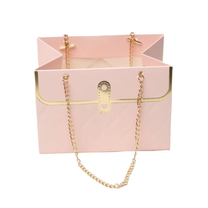 Caja <span class=keywords><strong>de</strong></span> cartón blanca pequeña reciclable, autoarmable, con asa, para empaquetado <span class=keywords><strong>de</strong></span> regalos y <span class=keywords><strong>arreglos</strong></span> florales hechos a mano, en stock. - Product Image 5