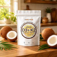 Fabricant de compléments alimentaires sur mesure OEM ODM, capsules molles de vitamine D3 5000UI K2 pour la santé des adultes