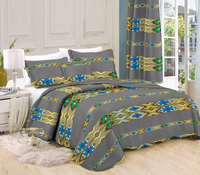 100% Polyester sur mesure éthiopien érythréen culture saba tilet édition 4 pièces designers feuilles ensemble de literie roi