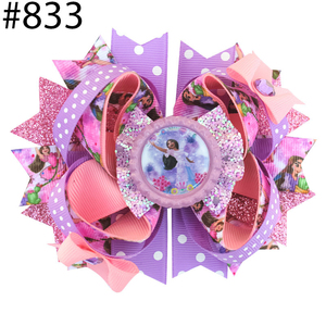 Fermagli per capelli con fiocco rosa di tendenza, nuovissimi fermagli ispirati ad <span class=keywords><strong>Encanto</strong></span>, fiocchi per capelli per bambine, accessori per capelli per bambini - Product Image 1