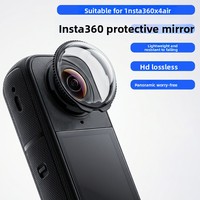 Aksesori Lensa Pelindung Kaca/PC Anti Gores yang Dapat Diputar, Kompatibel dengan Kamera Aksi Panorama Insta360 X4 Air