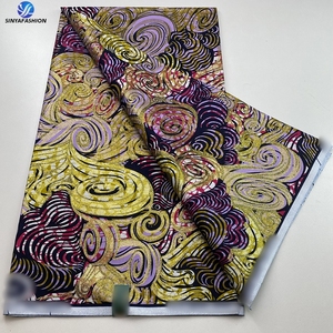 Sinya Chất Lượng Cao 6-Sân Phi Sáp In Vải Siêu Vàng Lớn Sáp Ankara Bông Cho Túi Xách Bao Gồm Rèm Cửa Nóng Bán Chàng Trai - Product Image 3