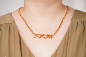 AIZL <span class=keywords><strong>Unisex</strong></span> collana in acciaio inossidabile placcato oro 18K gioielli personalizzati energia coraggio parole cinesi <span class=keywords><strong>nome</strong></span> personalizzato - Product Image 5