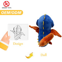 Peluche Requin Dauphin Personnalisée, Animal Marin en Tissu Doux Certifié CE, 25cm, MOQ 100 Pièces, OEM ODM