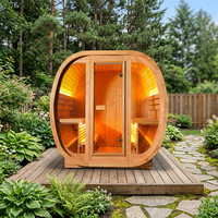 Sauna de Vapor Eléctrica Aislada de Alta Eficiencia para 6 Personas, Ecológica, de Madera Sólida, Moderna, para Exteriores, para Aliviar el Estrés y las Dolores Musculares