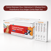 Kit de test combiné 4 en 1 pour chiens : Panneau antigénique respiratoire, écouvillon nasal, CDV, CAV-2, CIV, CPIV Ag