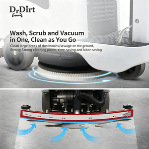Commercial Lithium Battery-powered Heavy-duty Ride-on Floor <b>Scrubber</b> Machine Wet Floor Cleaning Equipment for Warehouse - Product Image 2