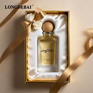 Botella de Perfume Personalizada de Alta Gama, Botella de Vidrio para Perfume de 85ml 100ml, Cuadrada, Transparente, Vacía, con Tapa de Madera y Caja - Product Image 6