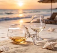 Ensemble personnalisé de verres à whisky à tige courte, verres de dégustation, verres à brandy, verres à vin à ventre bombé, verres à vin de style simple