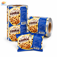 Film d'emballage alimentaire en aluminium laminé imprimé sur mesure, film en rouleau de qualité alimentaire pour l'emballage des collations et des biscuits