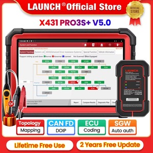 LAUNCH X431 PRO3S Plus V5 Scanner de diagnostic, cartographie topologique, codage bidirectionnel, DBScar VII VCI, CAN FD DOIP, OBD2 - Product Image 1