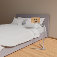 Support de lecture réglable en alliage d'aluminium sur pied avec fonction de rotation à 360 degrés compatible avec les tablettes pour une utilisation en chambre