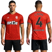 Jersey Sepak Bola Polos Berkualitas Tinggi Tersedia dalam Stok Grosir OEM Logo Kustom Seragam Tim Sepak Bola Pemasok Kaos Sepak Bola Polos