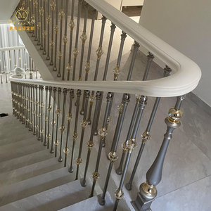 Moderne Aluminium Trapleuningen Eenvoudige Installatie Veiligheid Leuningen Stijl Montage Gewicht Andere Balustrades Leuningen - Product Image 6