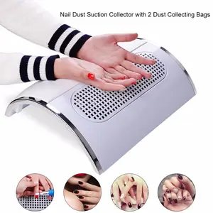 Aspirateur collecteur de poussière d'ongles 80W 858-5 3 ventilateurs à deux mains nettoyeur d'ongles puissant outils de manucure de Salon